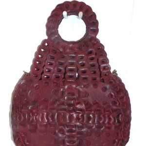 Patricia Nash Woven Italian Leather Ticci Satchel